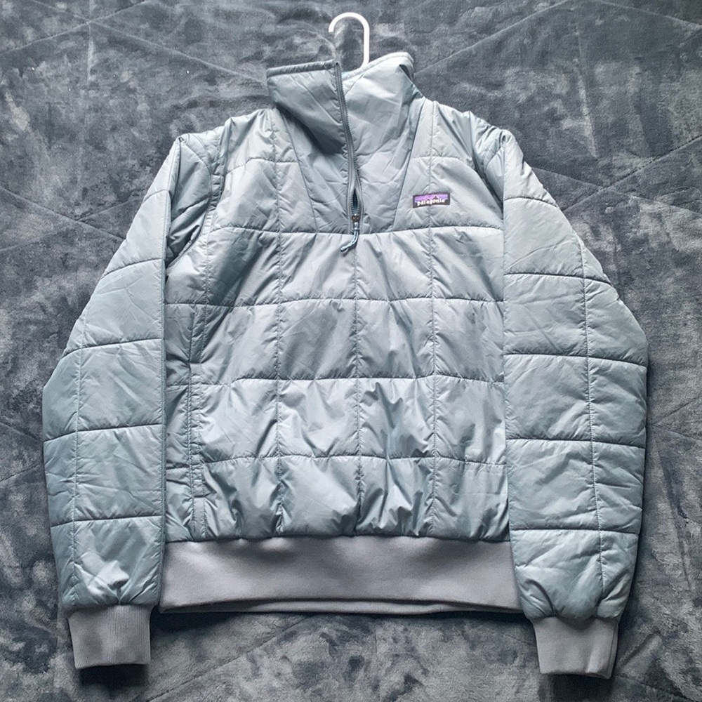 Patagonia Men’s Box Quilted Pullover (Plume Grey/Small)